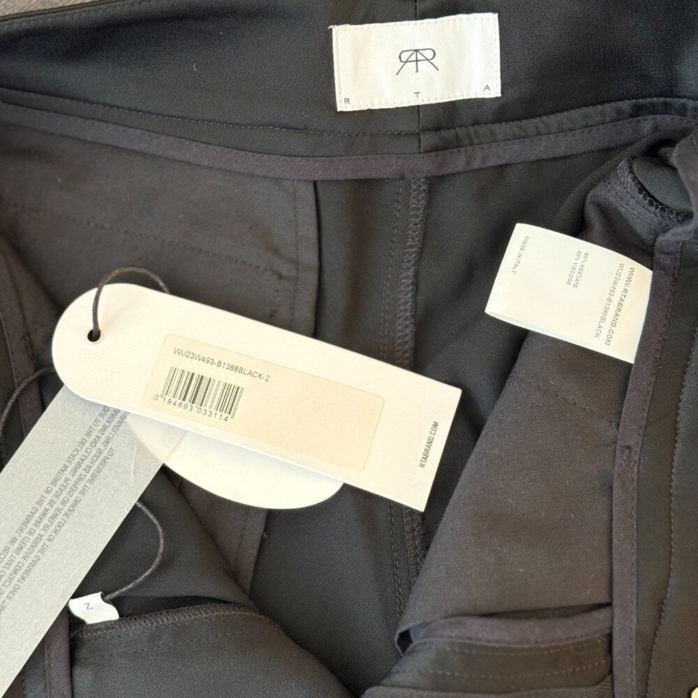 NWT RtA Flared Shorts in Black Sz 2 - Picture 9 of 9